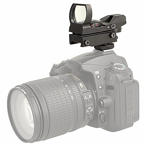 Minadax Kamera Red Dot Punkt Visier für schnell bewegende Ziele | Sportfotografie Tierfotografie Wildlife Astrofotografie | + Hotshoe Adapter