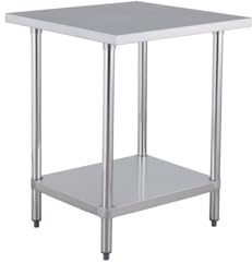 METRO Professional Arbeitstisch GWTS4077, Edelstahl, 70 x 70 x 85 cm, Silber