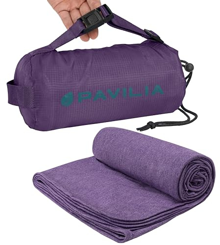 PAVILIA Manta de Viaje compacta con Bolsa, Manta Ligera y Suave de Forro