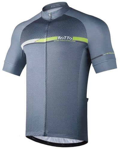 ROTTO Herren Radtrikot Fahrrad T-Shirt Kurzarm Einfache Linien Serie