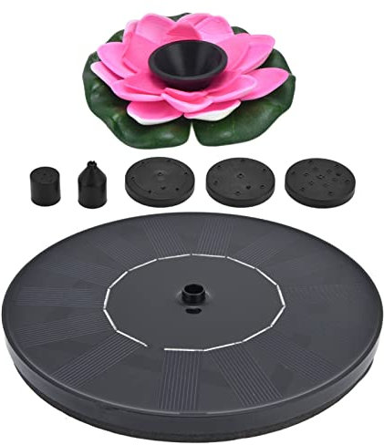 FLEXMAN Seerosen Vogelbadbrunnen, Solarbrunnenpumpe für Vogelbad Im Freien, Aquarien, Kleiner Teich, Gartendekoration, Sauerstoffzirkulation (Lotus 2)