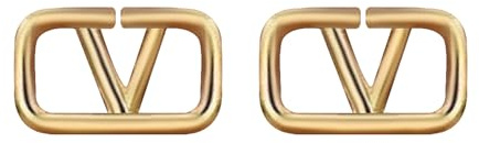 Hanaoops 925 Vergoldet Geometrischer Buchstabe V Ohrringe - Hypoallergen Quadrate Ohrstecker - Modeschmuck Geschenke für Damen
