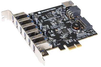 Sonnet Allegro 7-Port USB-A 3.2 Gen 1 PCIe Karte – 6 Externe + 1 interner Port – 5Gbps – Hot-Swap-fähig – kompatibel mit macOS, Windows und Linux – ideal für Audio, Speicher und Peripheriegeräte
