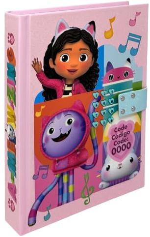 CARTOON Diario segreto elettronico Gabby's Dollhouse accessorio per bambini diario con combinazione elettronica