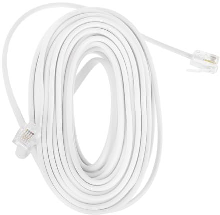 Gadpiparty Cavo Telefonico Prolunga Per Telefono Fisso Con Connettore Rj11/rj14 6p4c 7,62 m Migliorato Per Casa Ufficio Installazione Rapida e Segnale Stabile