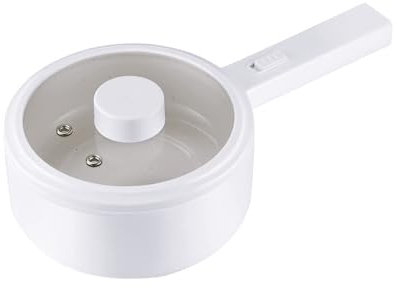 KhUkhu Olla Eléctrica Mini Antiadherente De 1,5 L, Multiusos, con Vaporera De Acero Inoxidable Y Control De Temperatura para Fideos Rápidos,Without Steamer