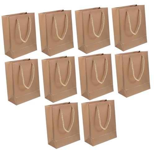 Anneome 10stücke Goldene Papier Tragetaschen Für Partys Und Dekorative Tüten Für Geburtstagsfeiern Hochzeiten Und Praktische Aufbewahrungstaschen Für Süßigkeiten Und Kleine