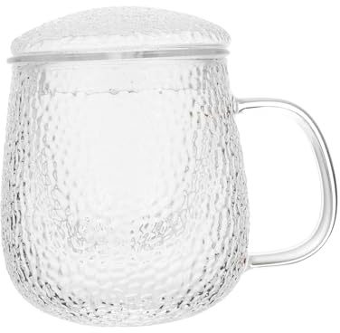 Cabilock Vaso De Té Taza De Vidrio Tapa Taza De Té De Borosilicato Resistente Al Calor Para Infusiones De Asa