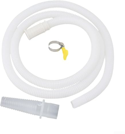Manguera de drenaje de aire acondicionado TPE, tubo de drenaje flexible, tubo de salida de agua de múltiples longitudes para unidades de CA, deshumidificadores, lavadoras, con abrazaderas, conectores