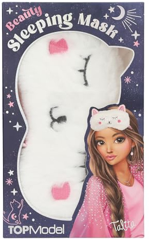 Depesche 13819 TOPModel - Schlafmaske Beauty and Me, im Katzen Design, mit applizierten Ohren und gerafftem Band