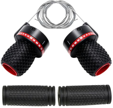 Bike Speed Shifter, Twist Grip Gear Shifters Bike Shifter Handle with Grips | Mountain Bicycle Shift Derailleur Handle Folding Bike Gear Grip Shift Transmission