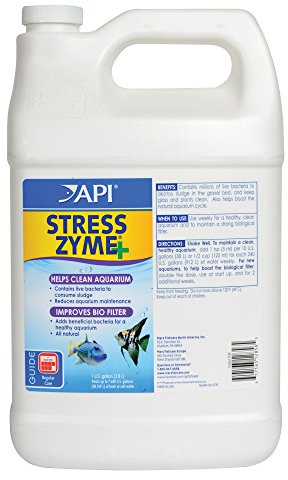 API Stress Zyme Freshwater and Saltwater Aquarium Cleaning Solution 1-Gallon Bottle
