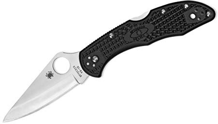 Spyderco C11PBK Unisex – Erwachsene Taschenmesser Delica 4, schwarz, 17.5
