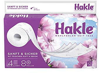 Hakle Toilettenpapier Sanft und Sicher 4-lagig, 8 Stück