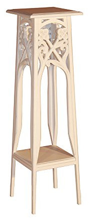 Vintage Line Die Blumensäule Relief Blumentisch Mahagoni Tisch Säule Beistelltisch weiÃŸ