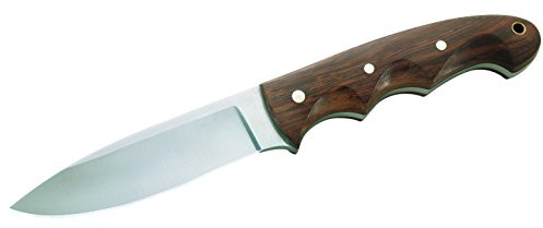Herbertz Gürtelmesser, AISI 420, Tagayasan-Holz, Lederscheide, Robustes Outdoor-Messer & Jagdmesser, Survivalmesser mit feststehender Klinge, 23,2cm