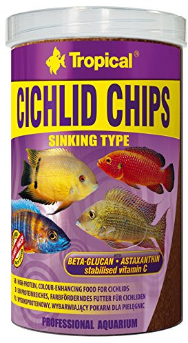 Tropical Cichlid Chips - langsam sinkende, zutatenreiche Futterchips, 1er Pack (1 x 1 l), 520 g (1er Pack)