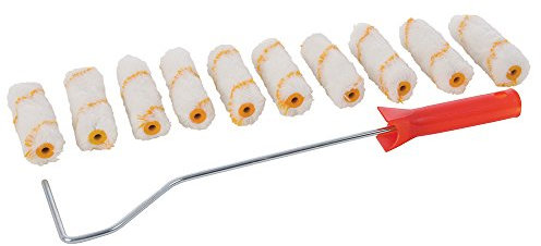 Power&Handel Mini- Farbrollerbügel und 10 Farbwalzen