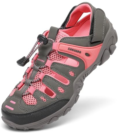 SAGUARO sommar trekkingsandaler män och kvinnor sandaler, röd, 41 EU