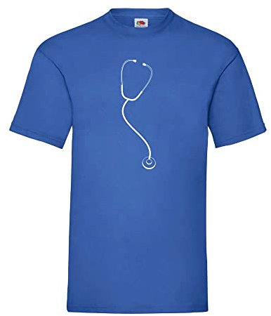 Arzt Stethoskop Männer T-Shirt Royal Blau M