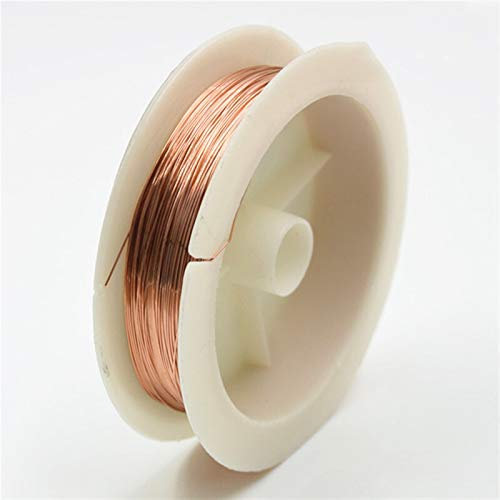 Pangyoo PYouo-Kupferkabel 1 Roll 0,3 mm / 10m, robuster Legierung Kupferdraht, Schmuckherstellung Cord String Accessorie, Mode Handwerk Perlendraht Werkzeugzubehör (Color : Copper)