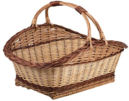 e-wicker24 Paniers et porte-bûches pour cheminées,panier bois pour cheminée,range buche (Multicolore)