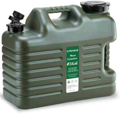 UPWOIGH Water Container, 25L Big Water Jug, Truly No Leakage Water Storage, Military Green Water Tank,BPA Free Portable Water Containers for Camping