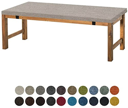 Aselbia Bankauflage Sitzkissen 190X40X5CM,Waschbare Rutschfestes Bankkissen Sitzauflage Bequeme Bankpolster für Bank, Fensterbank, Gartenmöbel, Terrasse, Drinnen,Grau