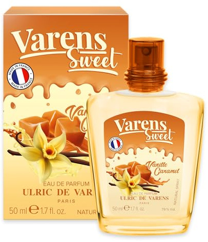 ULRIC DE VARENS Eau de Parfum Varens Sweet Vanilla Karamel - Gourmand, karamell, vanilj - damparfym - spray - tillverkad i Frankrike - 50 ml