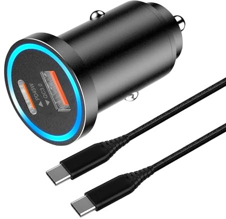 63W Auto Ladegerät für Samsung Galaxy S24 S23 Ultra/S23 Plus/S22 S21 S20 FE S25,A25 5G A55 A35 A15 A53 A54 A34 A23 A33 A14 A13 A16 A52 Handy kfz Zigarettenanzünder mit LadeKabel USB C 45W+USB A 18W