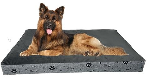 Dogs4Life New Hundebett XXL | Hundebett groß Hunde | Hundebett mittelgroße Hunde | Hundebett kleine Hunde | Hundekissen | Outdoor Hundebett | Wasserdicht (Matratze Schw. Pft., L)