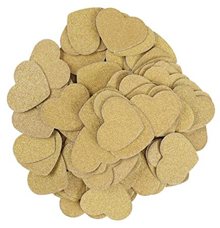 Cabilock Herzkonfetti 100 Stück aus Papier Gold für Party und Prom