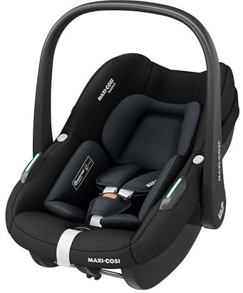 Maxi-Cosi Pebble S i-SIze, Baby Car Seat, 0 - 15 Months, 0 - 13 kg, 40 - 83 cm, Lightweight Car Seat Newborn, Click & Go Installation, G-CELL Side Impact Protection, Baby-Hugg Inlay, Tonal Black