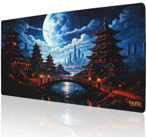 Tilt Gaming Mauspad 1000x500 mm - 4 mm rutschfeste Schreibtischunterlage Groß - Speed-Oberfläche & HD-Druck - Maschinenwaschbar Mousepad XXL für Gaming und Büro - Two Worlds Desk Mat