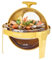 Roomark 5,7L Buffet Chafing Dish Set, Calentador Buffet Redondo, Servidor de Buffet, Calentador Comida Buffet, Calentador de Buffet, Marco Grueso, para Buffet, Fiestas de Catering, Bodas, Oro