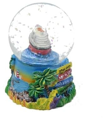 Palla di neve - Souvenir di Alicante, Paseo del Porto, Castello di Santa Barbara e casa carbonell, 7 cm.