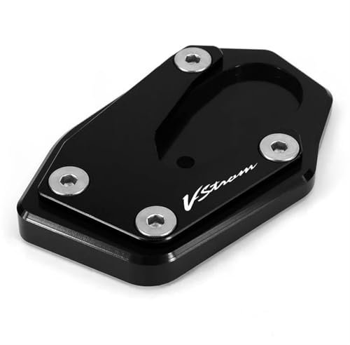 DTASMBD Fußpolster Für Motorrad-Ständer, Seitenständer, Vergrößertes Polster Für Suzuki V-Strom 1000/XT V-Strom 1000 DL1000 2014–2021 Seitenständer Vergrößern(Schwarz)