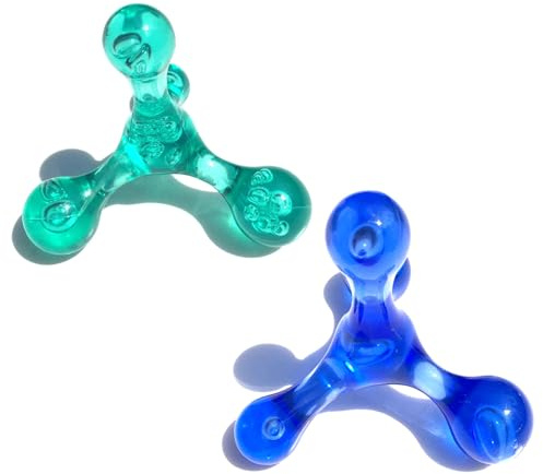 Triggerpunkt Massagegerät,2 Stück Triggerpunkt Drücker 4 Köpfiges Massagegerät Body Massager Trigger Point Massagegerät für Rücken, Nacken, Schultern und Füße Entspannung Geschenk