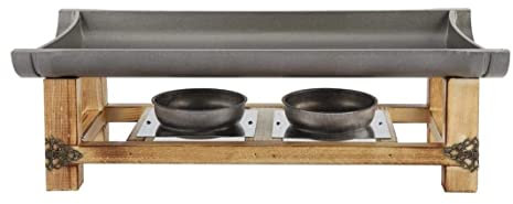 Barbecue portatile a carbonella con fornello per cucinare all'aperto, 38 cm