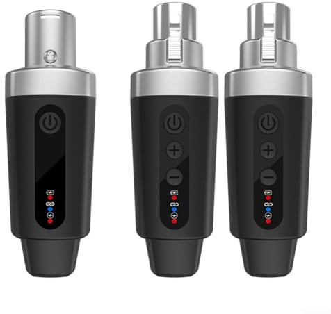 Convertidor de micrófono inalámbrico 2.4G, micrófono receptor transmisor XLR, sistema de audio de micrófono inalámbrico, para músicos y altavoces (1 en 2)