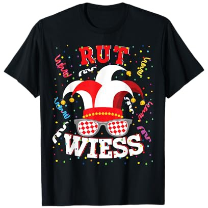 Köln Rut und Wiess Rot Weiss Karneval Outfit Kölsch Kostüm T-Shirt