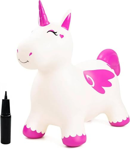 U&C Planet Animal Hopper for Toddler, Unicorn Hopper for Kids, Bouncy Horse Hopping Toy, Ride on Unicorn Hop, Christmas Birthday Gift for 1 2 3 4 5 6 Years Old Hop Along Yard Indoor Outdoor
