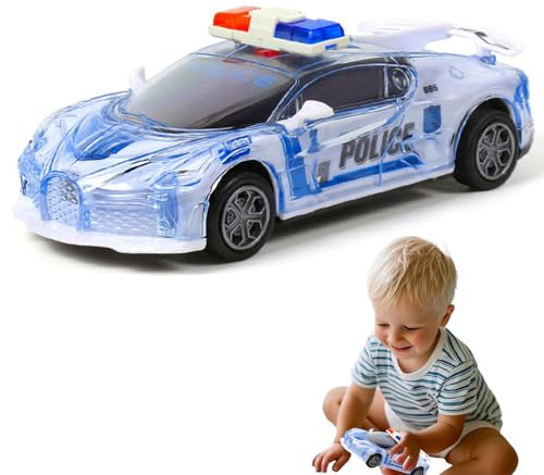 MetalNuts Police Car Toy - 1:36 Police Car with Light & Sound, Durable Diecast Toy Vehicle for Kids, Battery-Powered Electric Toys for Boys & Girls Age 3+, Birthday