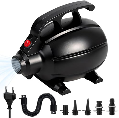 Mineup Pompe À Air Électrique, 600 W Pompe Électrique avec 5 Buses d'air, Gonfleur Électrique, Pompe De Matelas Gonflable, Pompe De Gonflage pour Matelas Pneumatique, Camping en Plein Air, Lits À Eau