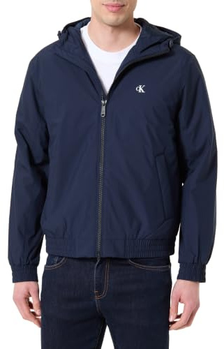 Calvin Klein herr LS HOODED RIPSTOP HARRINGTON JKT LV04RE516G jackor, blå (mörk safir), XXL_Plus, Blå (mörk safir), XXL stor