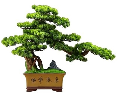 Petit Bonsaï Artificiel Arbre artificiel de style chinois, bonsaï, ornements, thuya en pot, salon, faux arbre, plante, décoration d'hôtel, porche, aménagement paysager Décor de Verdure de Salon