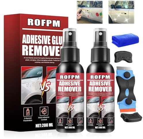 Disolvente Pegamento Fuerte, Quita Pegamento Adhesivo, Spray Adhesivo Removedor, Elimina Rápidamente Etiquetas para Superficie de Coches, Azulejos, Pared, Madera y Metal