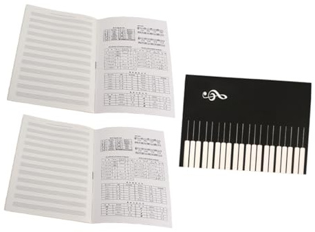 ERINGOGO 3 Stück-pack Gitarrennoten Notizbuch aus Papier mit Abreißbaren Seiten und Wiederverwendbar für Anfänger im Musikübungsheft Geeignet für Außenbereich
