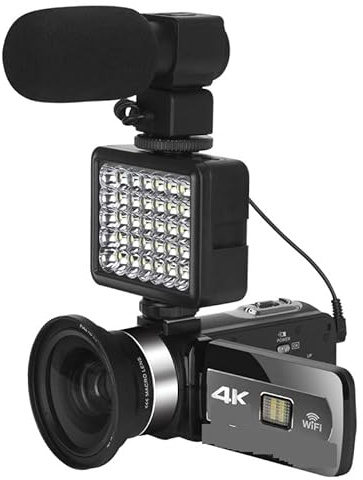 BGAZA Cámaras de Video 4KMP Videocámara Digital con Enfoque automático