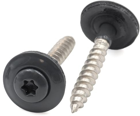 500 Spenglerschrauben 4,5x20mm Edelstahl VA A2 V2A Anthrazit RAL 7016 Torx | 2tlg. EPDM Dichtscheibe 15 mm, Befestigung für Trapezblech, Wellplatten, Profilplatten, Wellblech, Lichtplatten